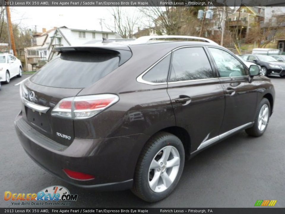 2013 Lexus RX 350 AWD Fire Agate Pearl / Saddle Tan/Espresso Birds Eye Maple Photo #4