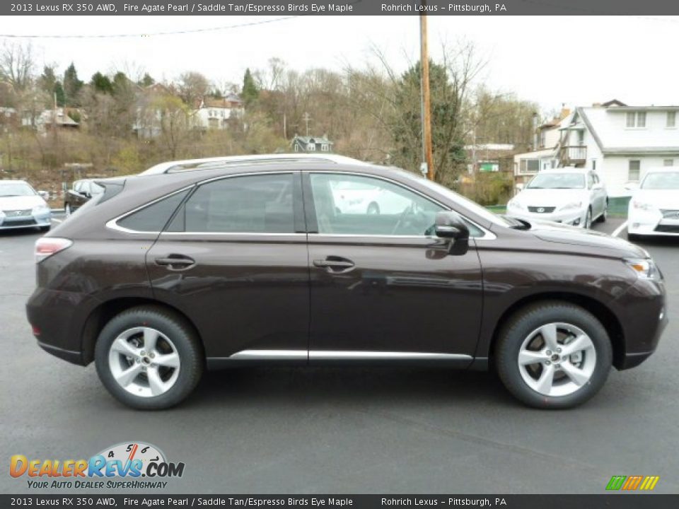 2013 Lexus RX 350 AWD Fire Agate Pearl / Saddle Tan/Espresso Birds Eye Maple Photo #5