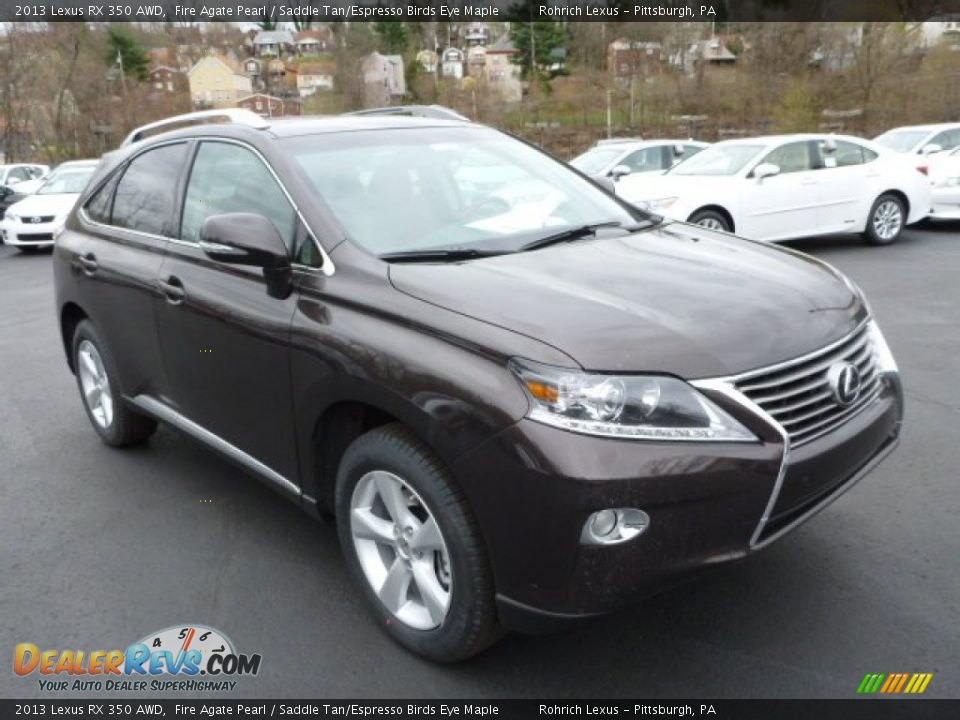 2013 Lexus RX 350 AWD Fire Agate Pearl / Saddle Tan/Espresso Birds Eye Maple Photo #6