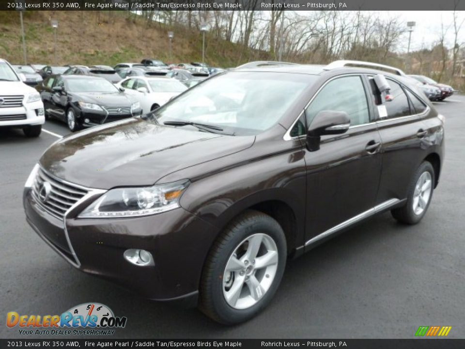 2013 Lexus RX 350 AWD Fire Agate Pearl / Saddle Tan/Espresso Birds Eye Maple Photo #8