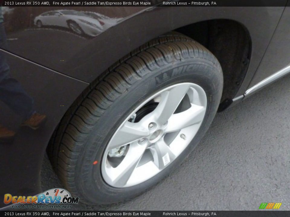 2013 Lexus RX 350 AWD Fire Agate Pearl / Saddle Tan/Espresso Birds Eye Maple Photo #9