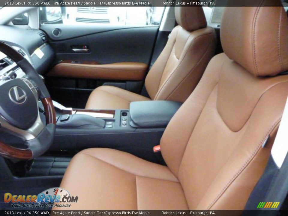 2013 Lexus RX 350 AWD Fire Agate Pearl / Saddle Tan/Espresso Birds Eye Maple Photo #10