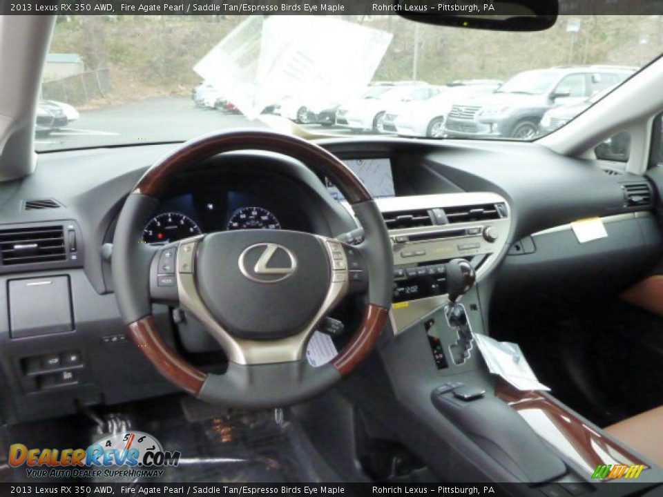 2013 Lexus RX 350 AWD Fire Agate Pearl / Saddle Tan/Espresso Birds Eye Maple Photo #12