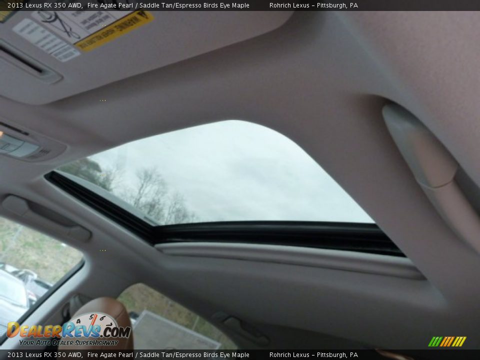 2013 Lexus RX 350 AWD Fire Agate Pearl / Saddle Tan/Espresso Birds Eye Maple Photo #15