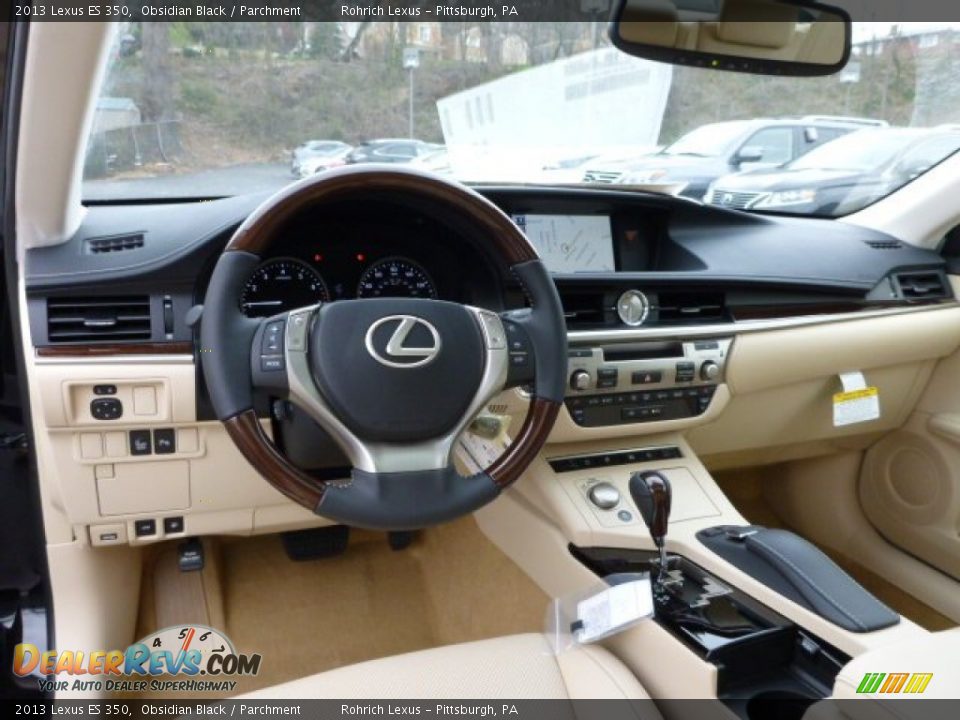 2013 Lexus ES 350 Obsidian Black / Parchment Photo #12