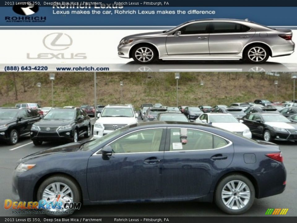 2013 Lexus ES 350 Deep Sea Blue Mica / Parchment Photo #1