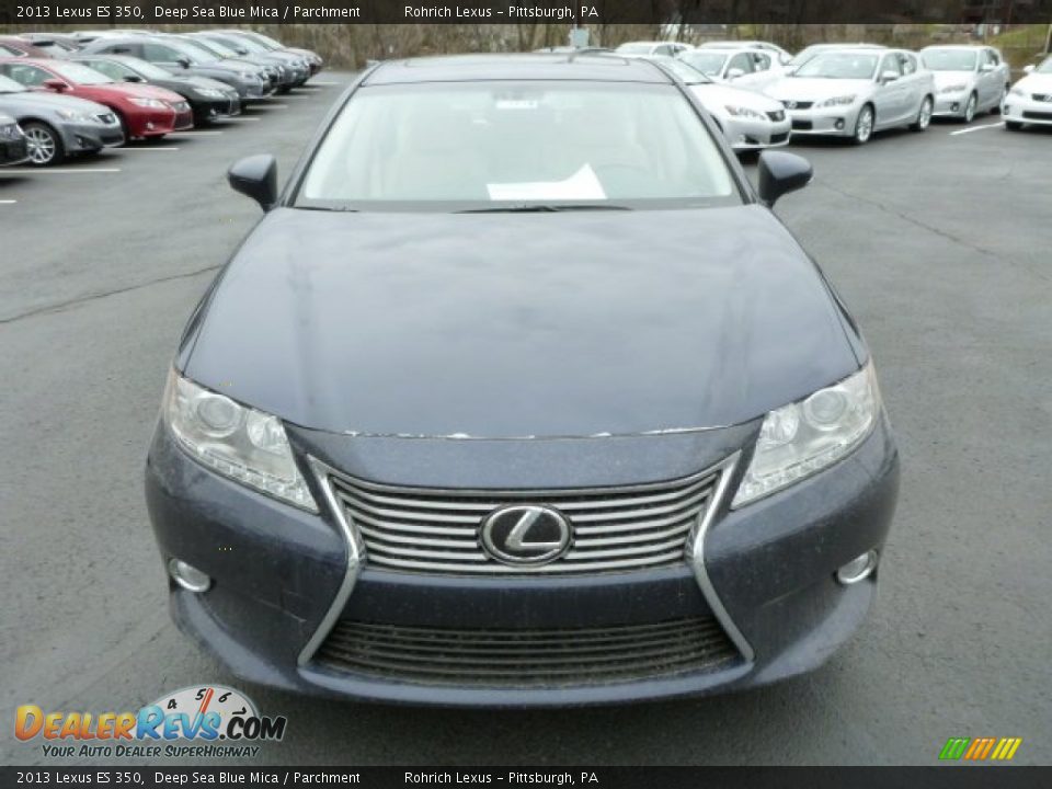 2013 Lexus ES 350 Deep Sea Blue Mica / Parchment Photo #7