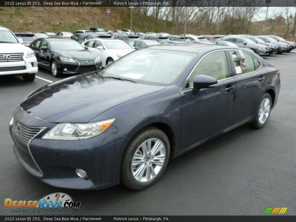 2013 Lexus ES 350 Deep Sea Blue Mica / Parchment Photo #8