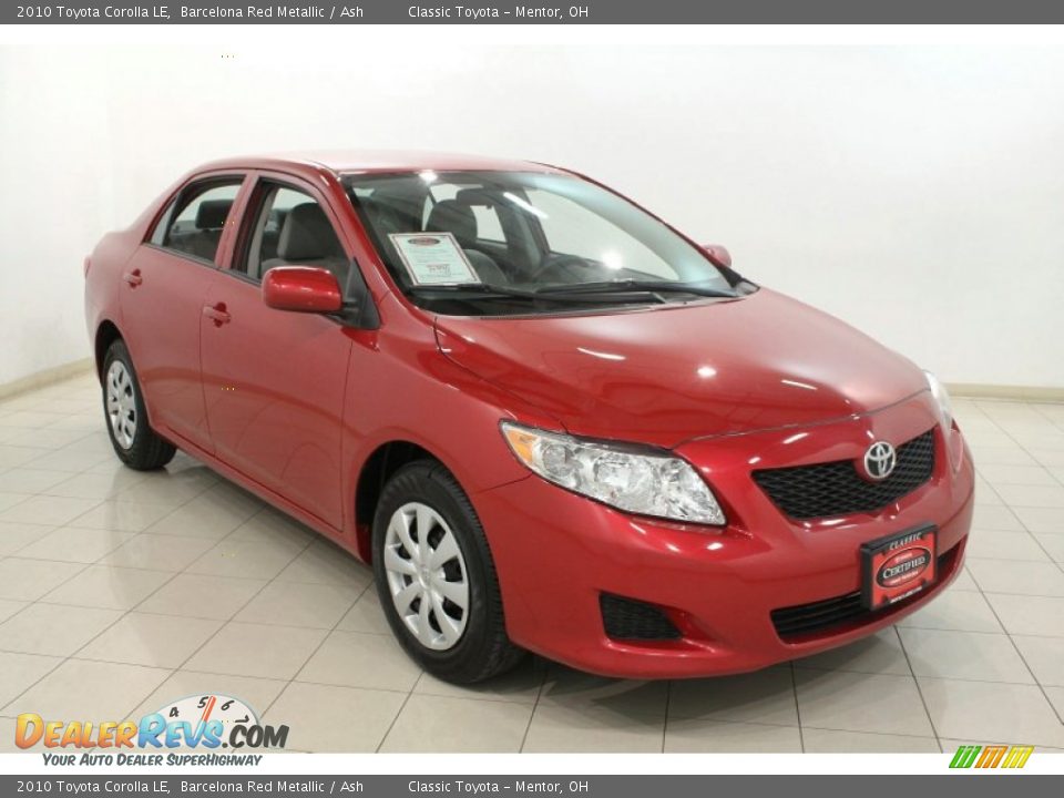 2010 Toyota Corolla LE Barcelona Red Metallic / Ash Photo #1