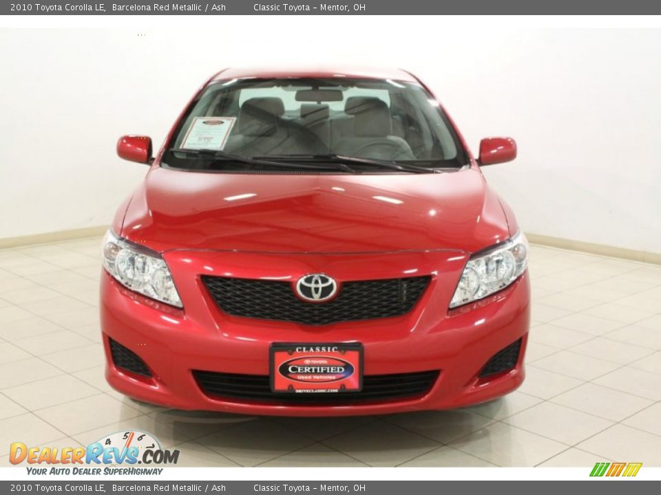 2010 Toyota Corolla LE Barcelona Red Metallic / Ash Photo #2