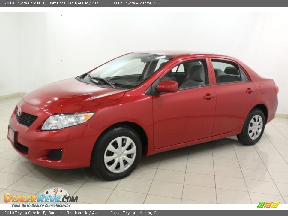 2010 Toyota Corolla LE Barcelona Red Metallic / Ash Photo #3