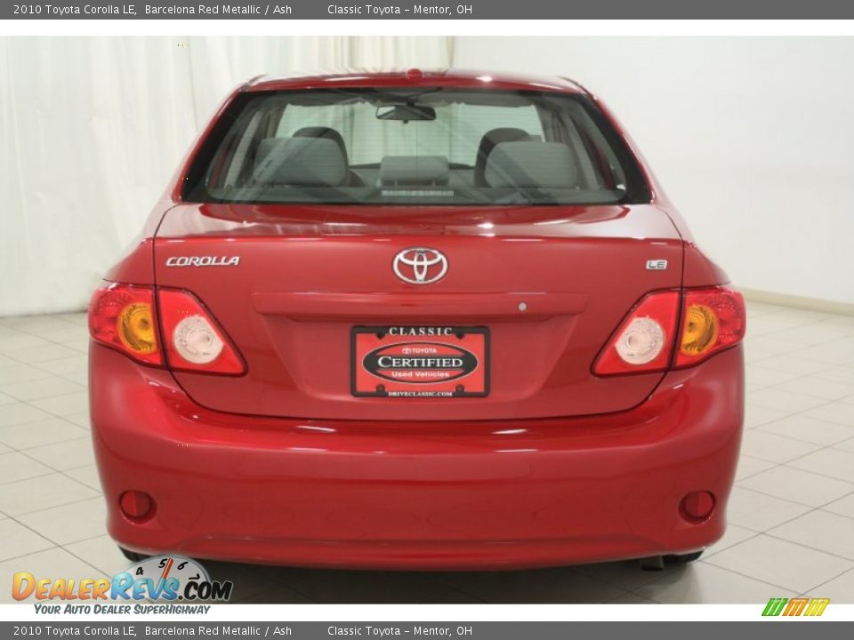 2010 Toyota Corolla LE Barcelona Red Metallic / Ash Photo #13