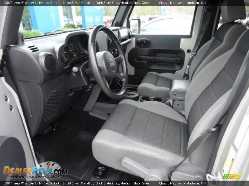 2007 Jeep Wrangler Unlimited X 4x4 Bright Silver Metallic / Dark Slate Gray/Medium Slate Gray Photo #6