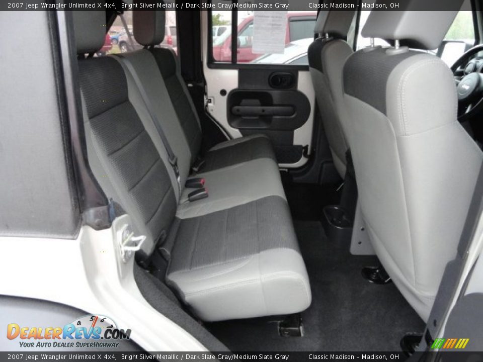 2007 Jeep Wrangler Unlimited X 4x4 Bright Silver Metallic / Dark Slate Gray/Medium Slate Gray Photo #14