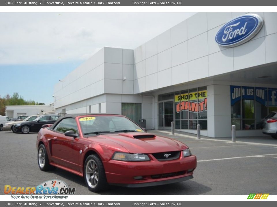 2004 Ford Mustang GT Convertible Redfire Metallic / Dark Charcoal Photo #1