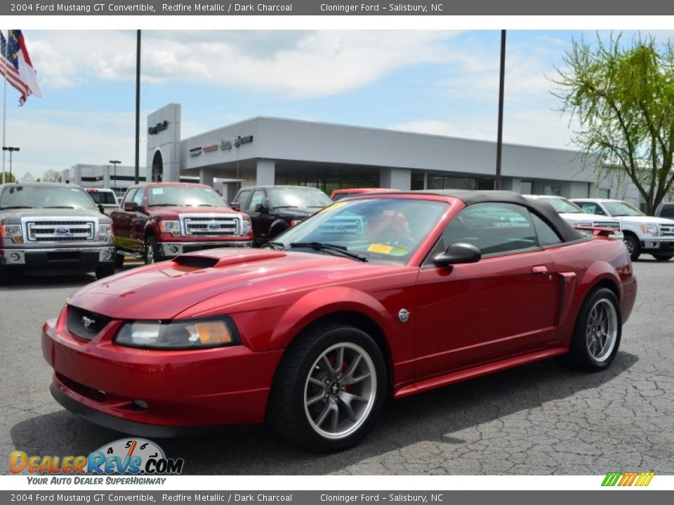 2004 Ford Mustang GT Convertible Redfire Metallic / Dark Charcoal Photo #6