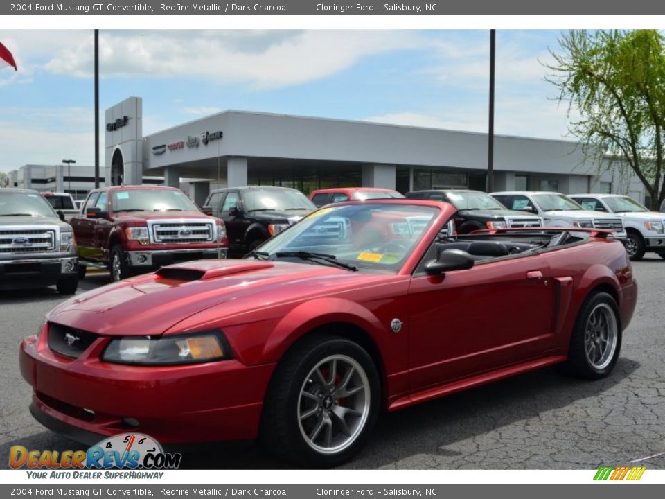 2004 Ford Mustang GT Convertible Redfire Metallic / Dark Charcoal Photo #8