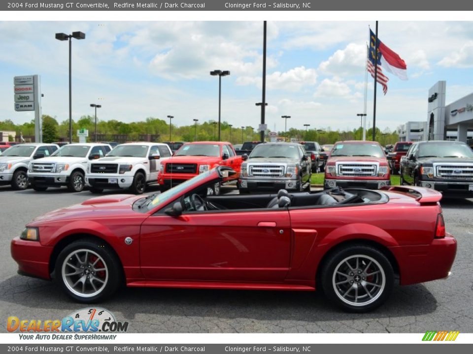 2004 Ford Mustang GT Convertible Redfire Metallic / Dark Charcoal Photo #9