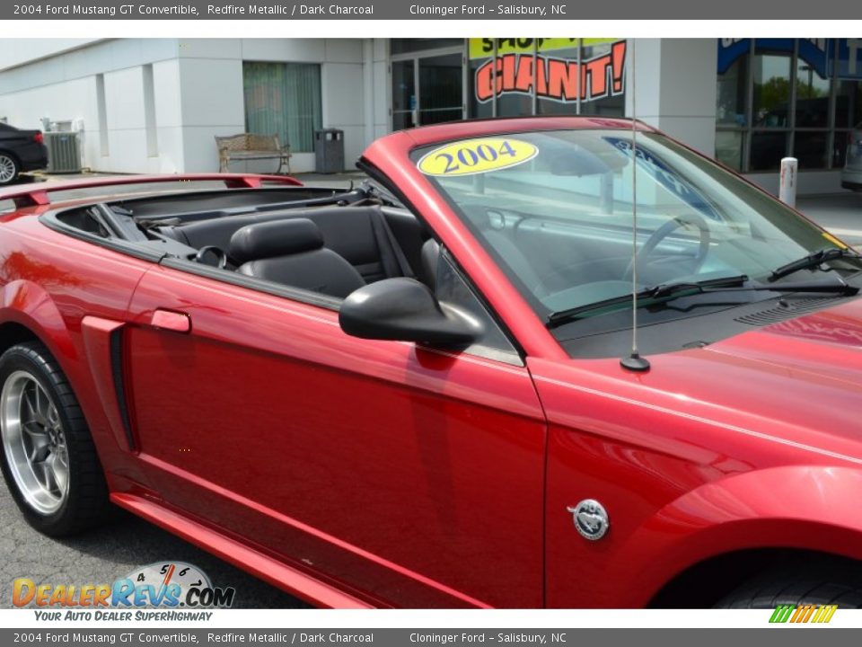 2004 Ford Mustang GT Convertible Redfire Metallic / Dark Charcoal Photo #13