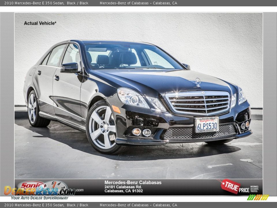2010 Mercedes-Benz E 350 Sedan Black / Black Photo #1
