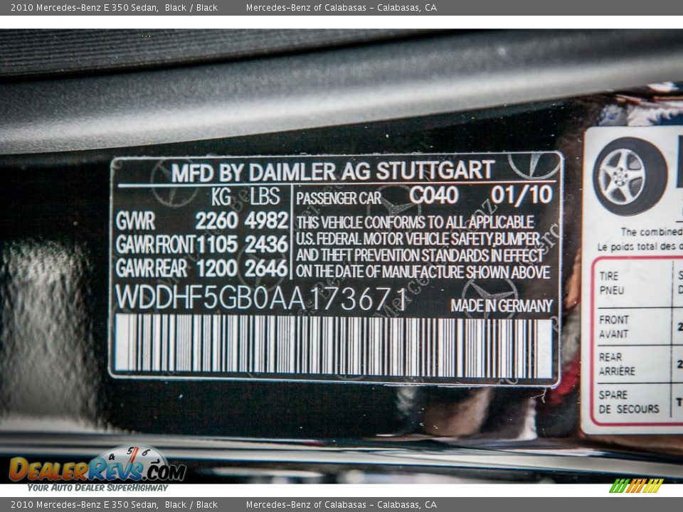 2010 Mercedes-Benz E 350 Sedan Black / Black Photo #20