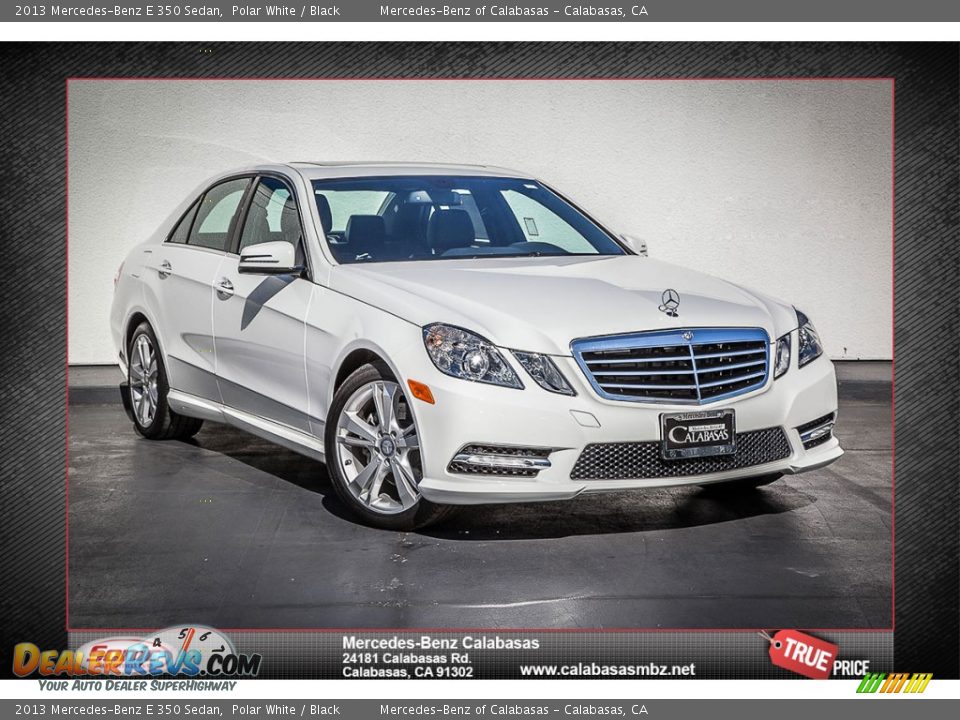 2013 Mercedes-Benz E 350 Sedan Polar White / Black Photo #1