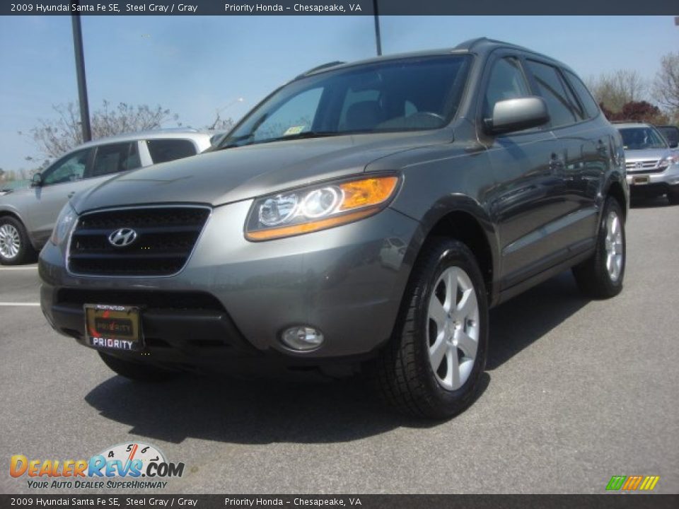 2009 Hyundai Santa Fe SE Steel Gray / Gray Photo #1