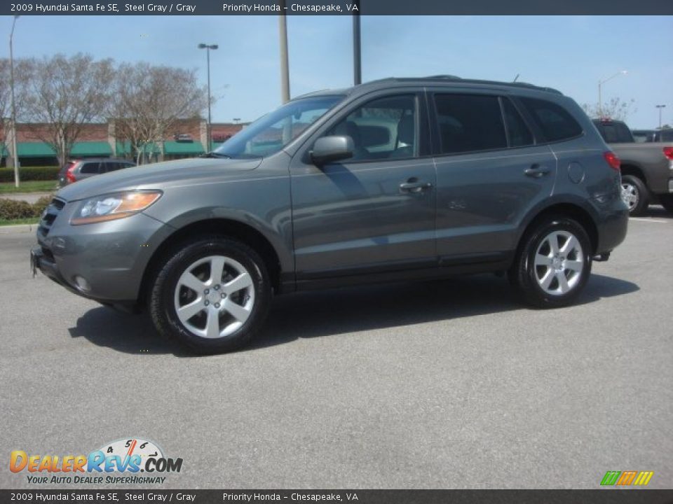 2009 Hyundai Santa Fe SE Steel Gray / Gray Photo #3