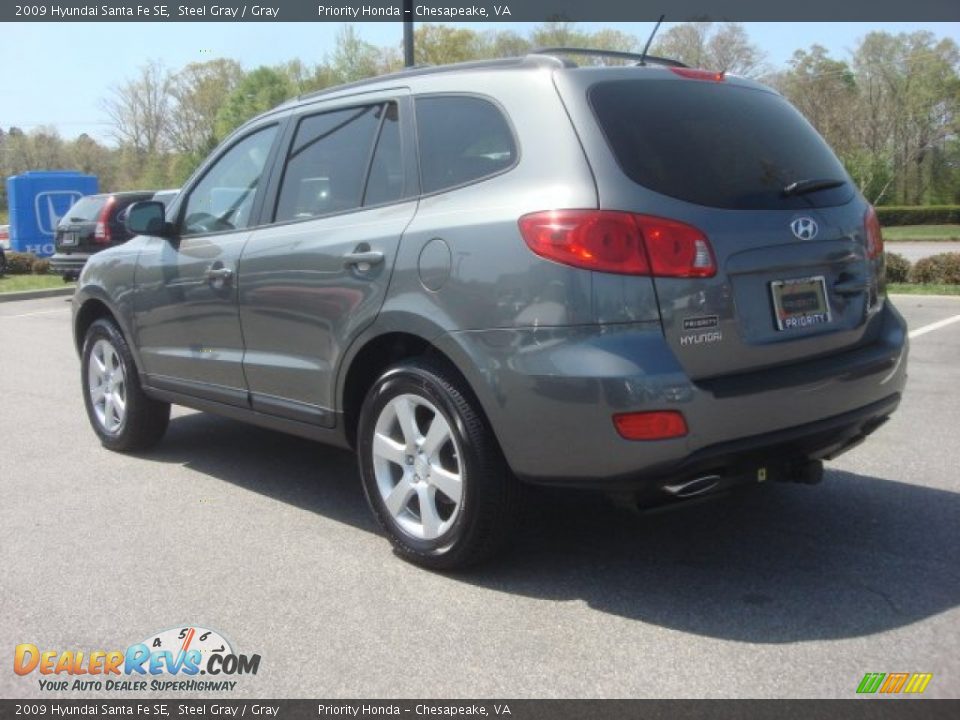 2009 Hyundai Santa Fe SE Steel Gray / Gray Photo #4