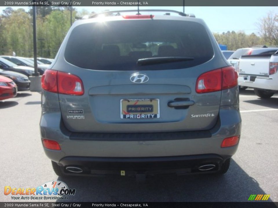 2009 Hyundai Santa Fe SE Steel Gray / Gray Photo #5