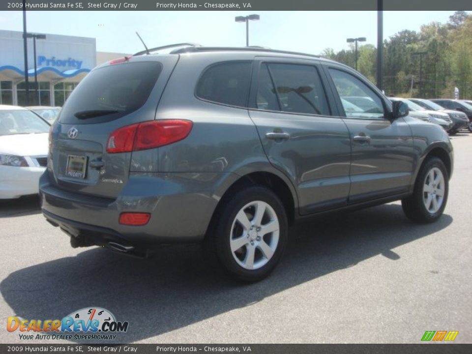 2009 Hyundai Santa Fe SE Steel Gray / Gray Photo #6