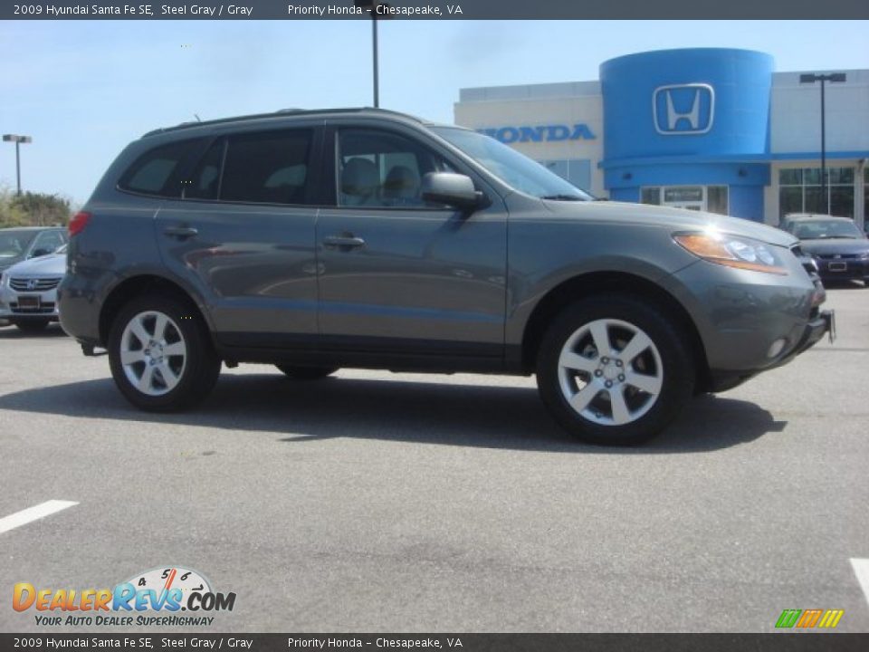2009 Hyundai Santa Fe SE Steel Gray / Gray Photo #8