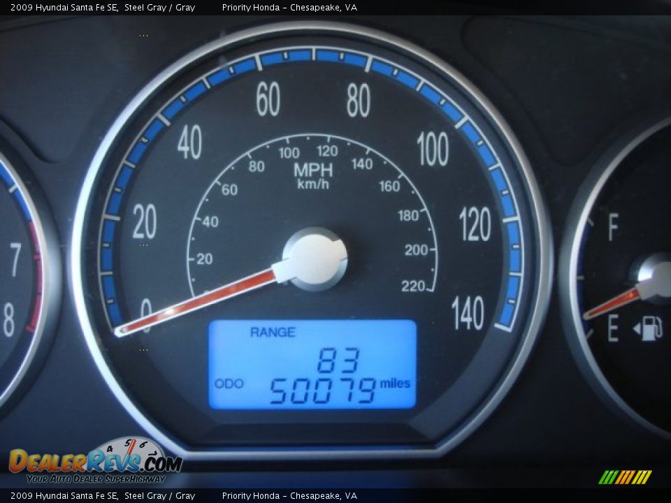 2009 Hyundai Santa Fe SE Steel Gray / Gray Photo #18