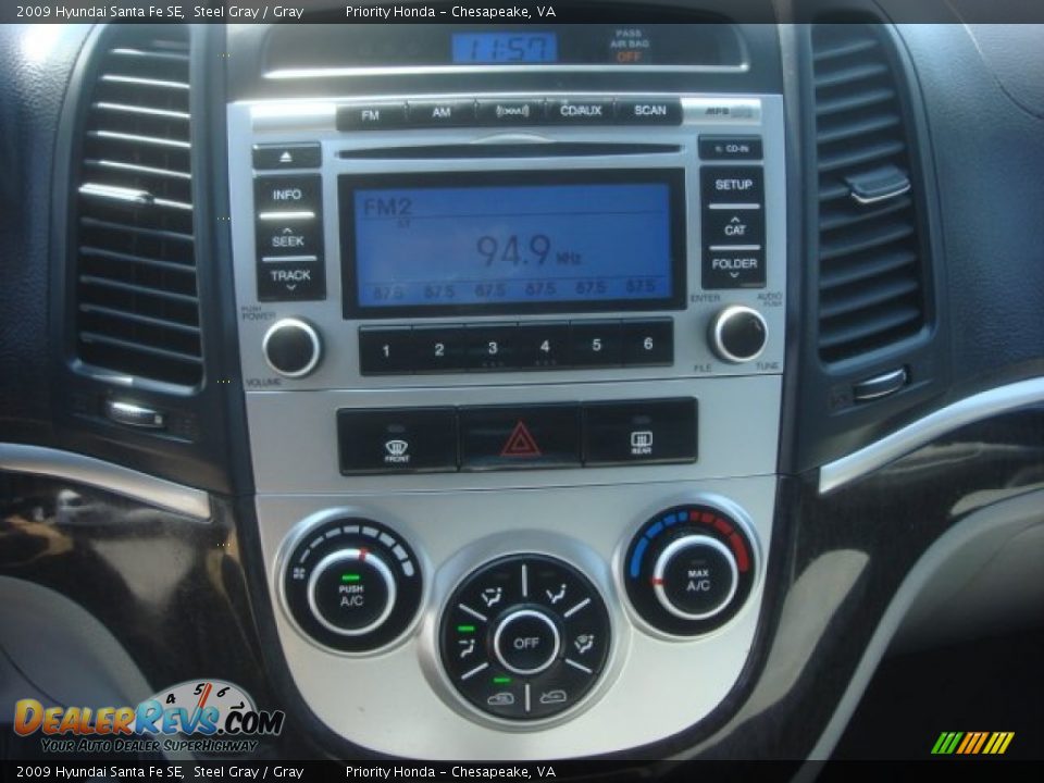 2009 Hyundai Santa Fe SE Steel Gray / Gray Photo #19