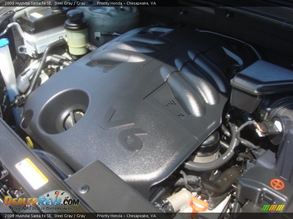 2009 Hyundai Santa Fe SE Steel Gray / Gray Photo #27