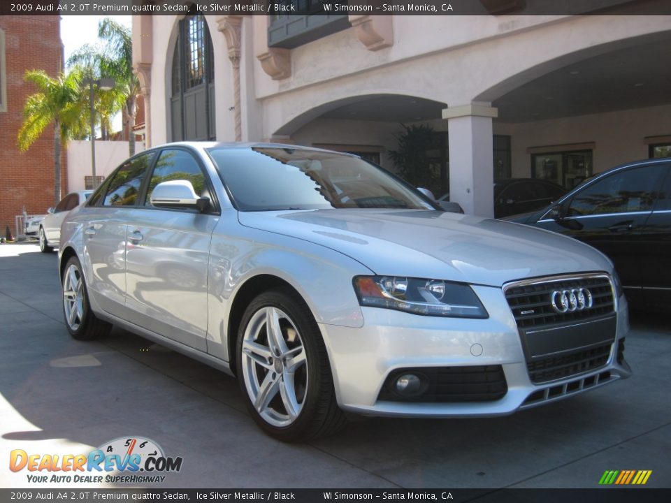 2009 Audi A4 2.0T Premium quattro Sedan Ice Silver Metallic / Black Photo #1