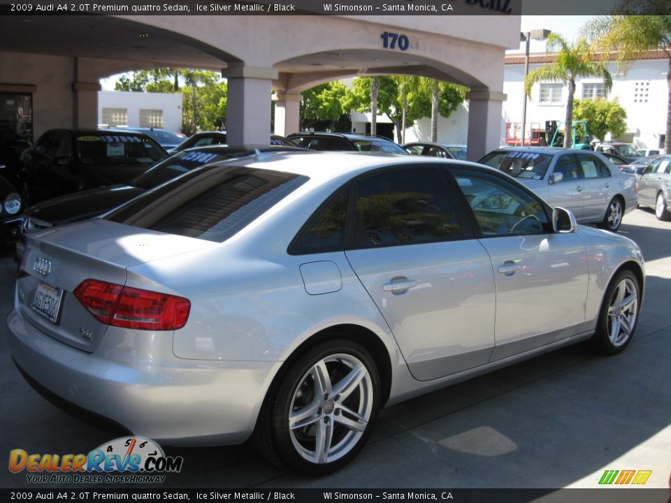 2009 Audi A4 2.0T Premium quattro Sedan Ice Silver Metallic / Black Photo #2