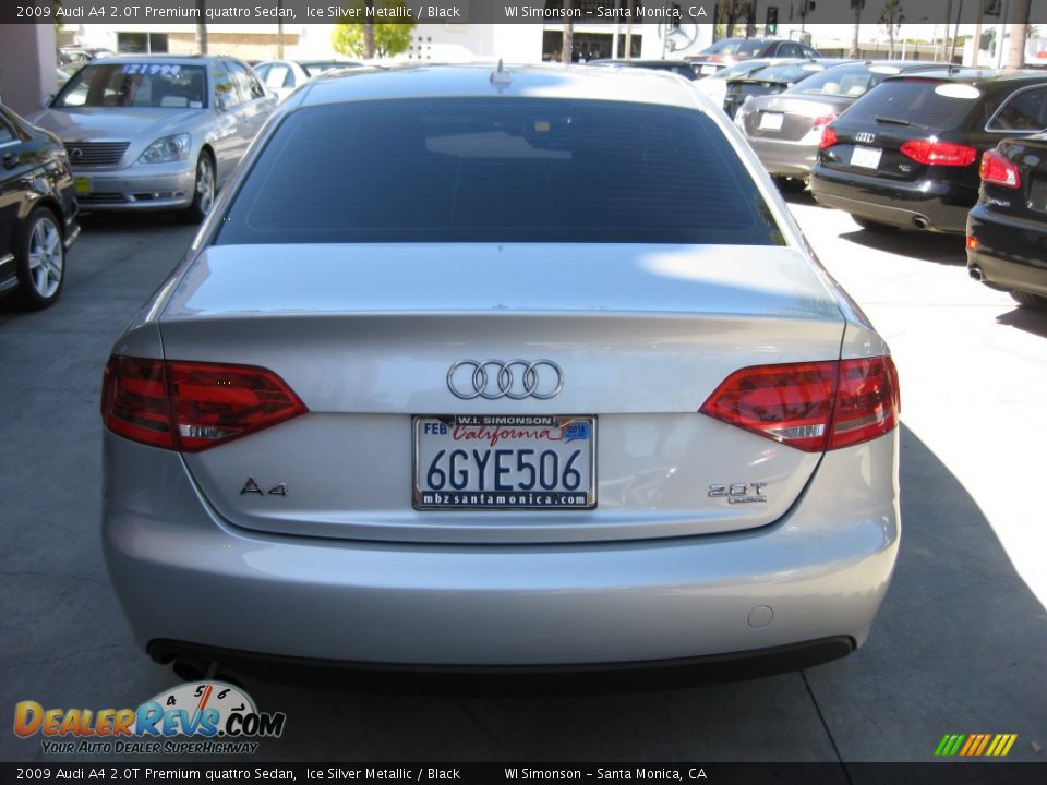 2009 Audi A4 2.0T Premium quattro Sedan Ice Silver Metallic / Black Photo #3