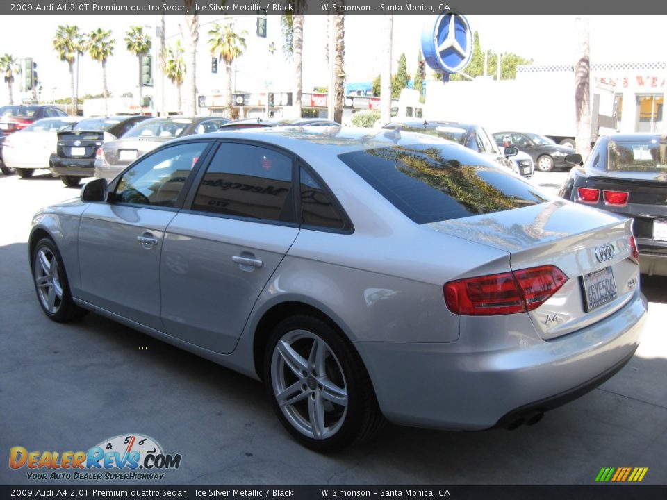 2009 Audi A4 2.0T Premium quattro Sedan Ice Silver Metallic / Black Photo #4