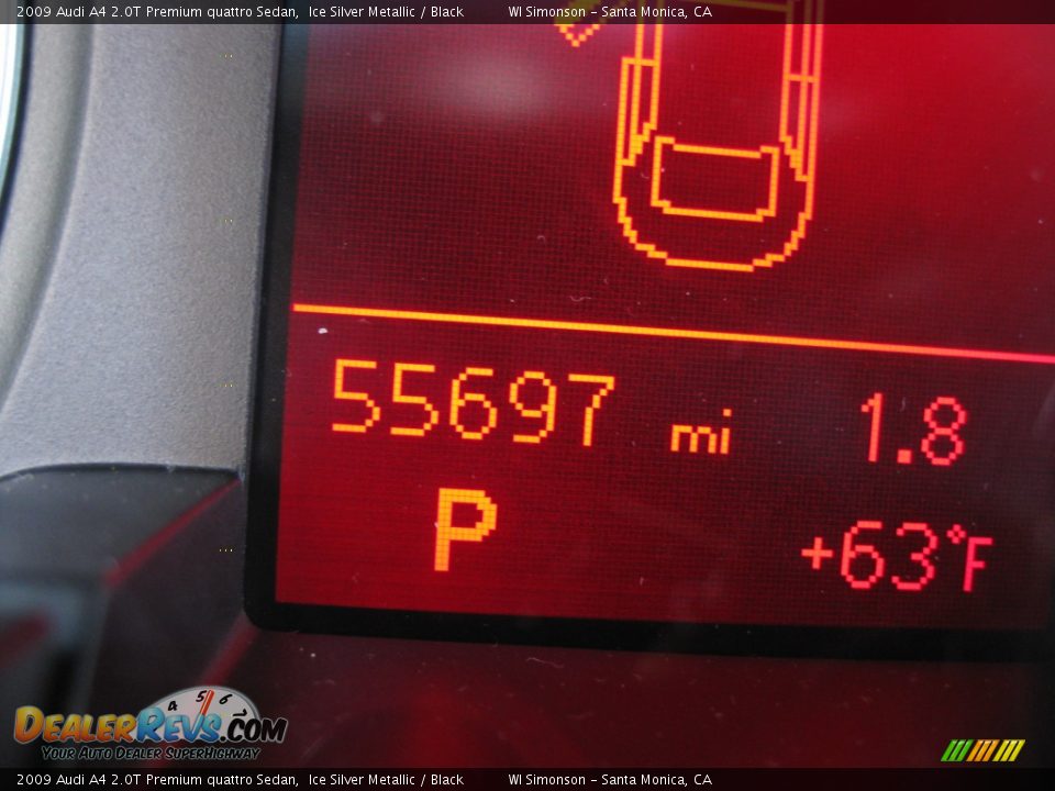 2009 Audi A4 2.0T Premium quattro Sedan Ice Silver Metallic / Black Photo #9
