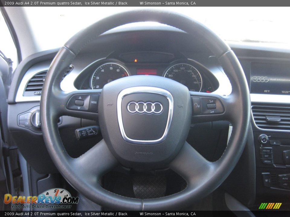2009 Audi A4 2.0T Premium quattro Sedan Ice Silver Metallic / Black Photo #10