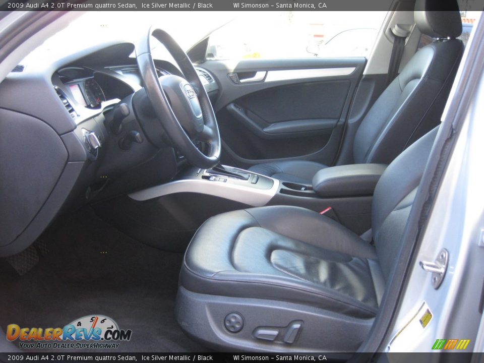 2009 Audi A4 2.0T Premium quattro Sedan Ice Silver Metallic / Black Photo #16