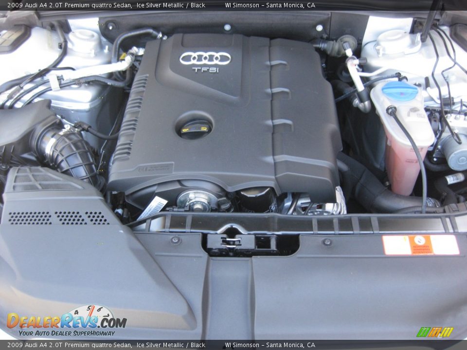 2009 Audi A4 2.0T Premium quattro Sedan Ice Silver Metallic / Black Photo #22
