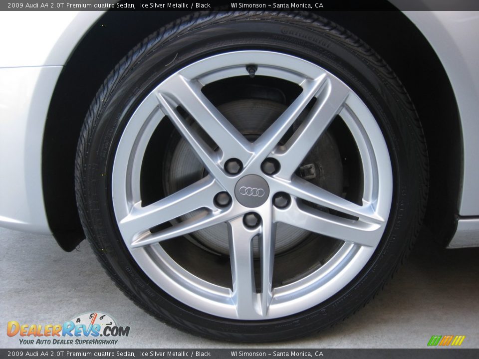 2009 Audi A4 2.0T Premium quattro Sedan Ice Silver Metallic / Black Photo #24