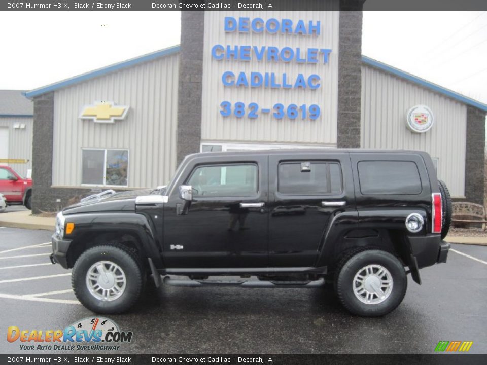 2007 Hummer H3 X Black / Ebony Black Photo #1