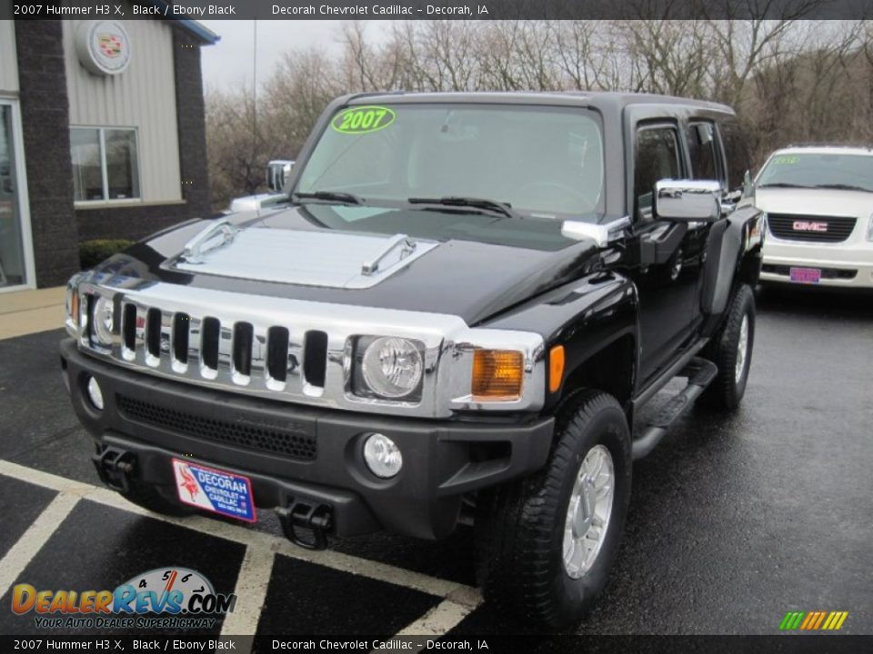 2007 Hummer H3 X Black / Ebony Black Photo #2