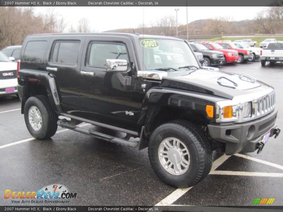 2007 Hummer H3 X Black / Ebony Black Photo #3