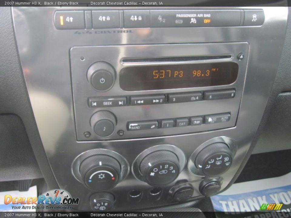 2007 Hummer H3 X Black / Ebony Black Photo #10