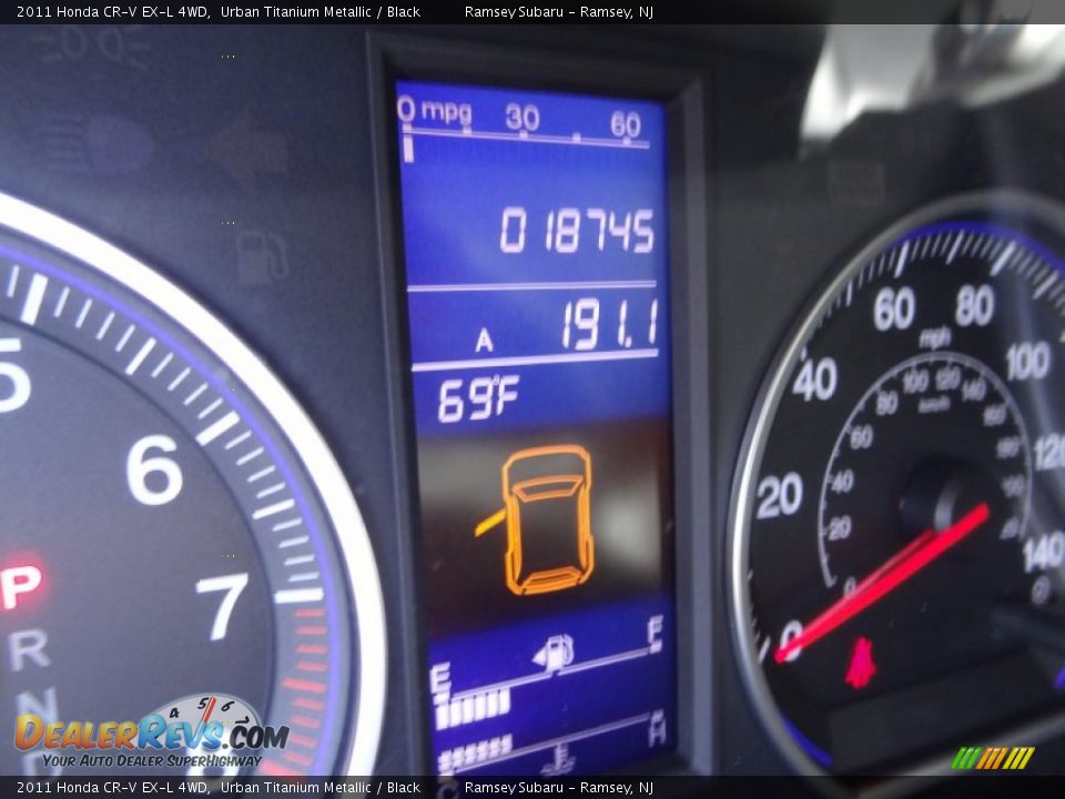 2011 Honda CR-V EX-L 4WD Urban Titanium Metallic / Black Photo #31