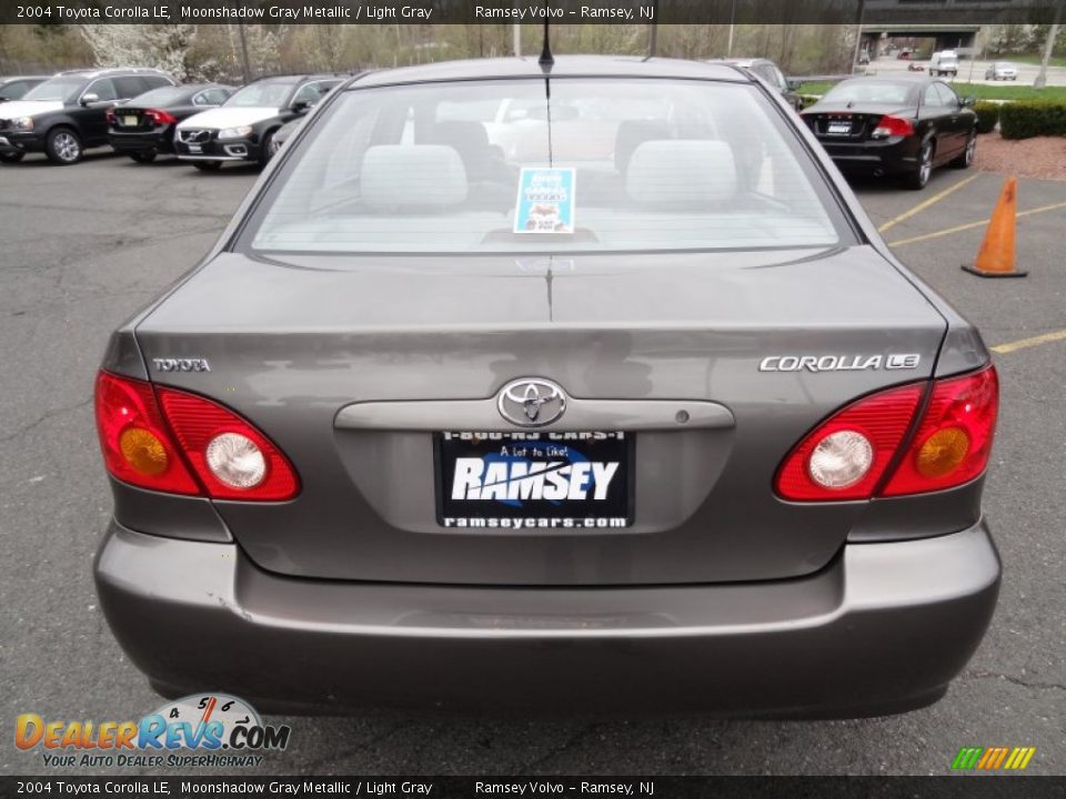 2004 Toyota Corolla LE Moonshadow Gray Metallic / Light Gray Photo #4